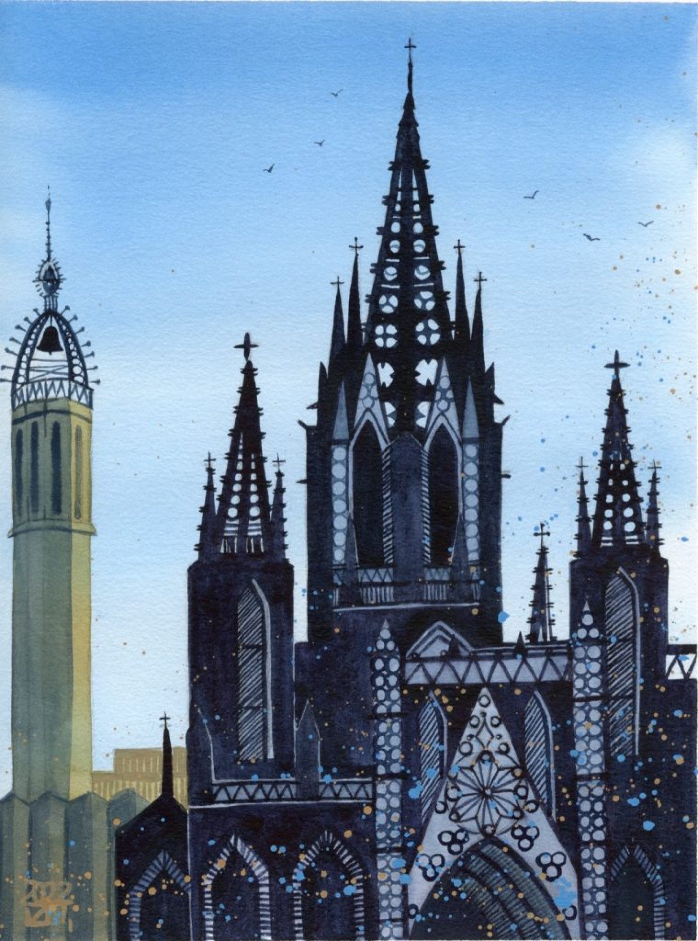 Barcelona en Acuarela