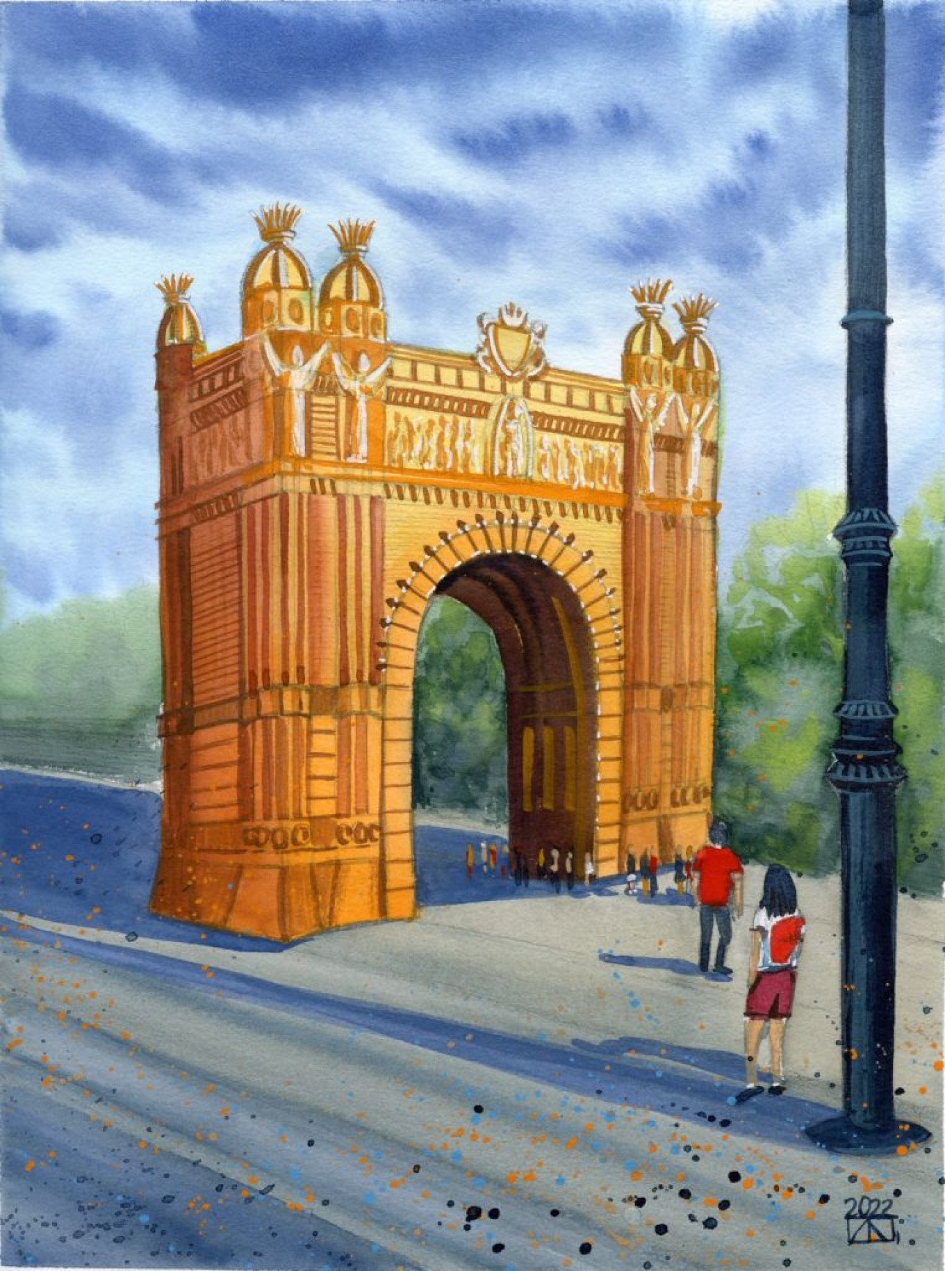 Barcelona en Acuarela