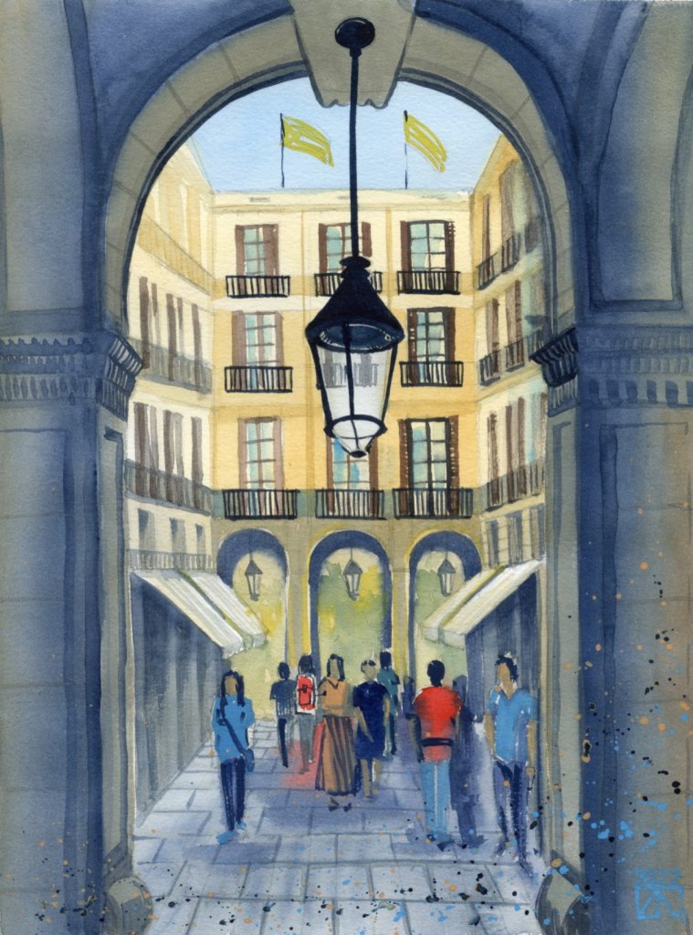 Barcelona en Acuarela