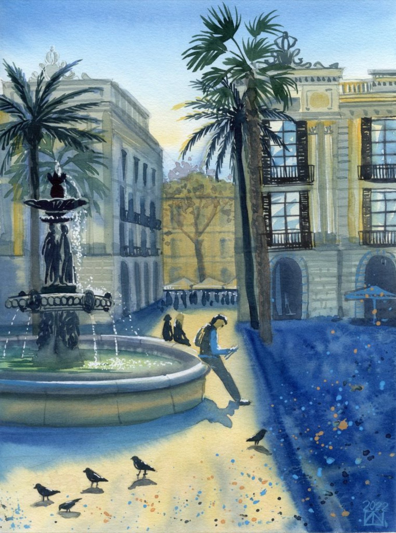 Barcelona en Acuarela