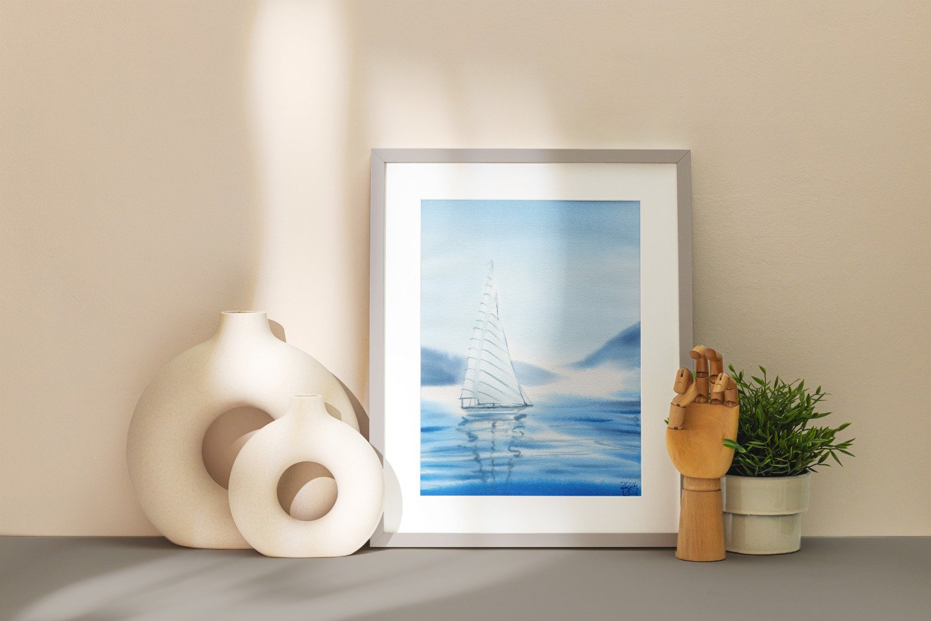 Solitary Sailboat Dreams