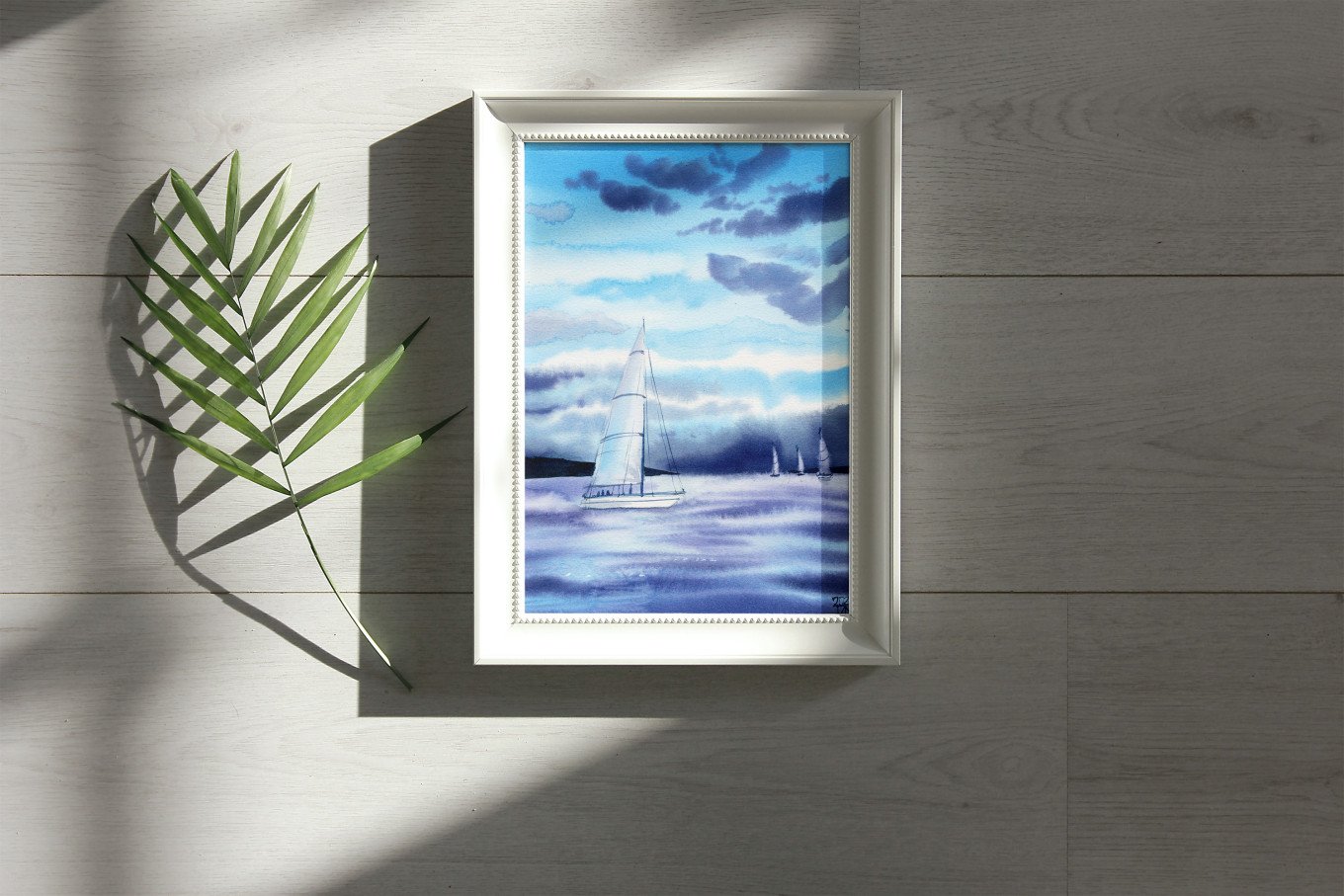 Winter Sunset Sailboats